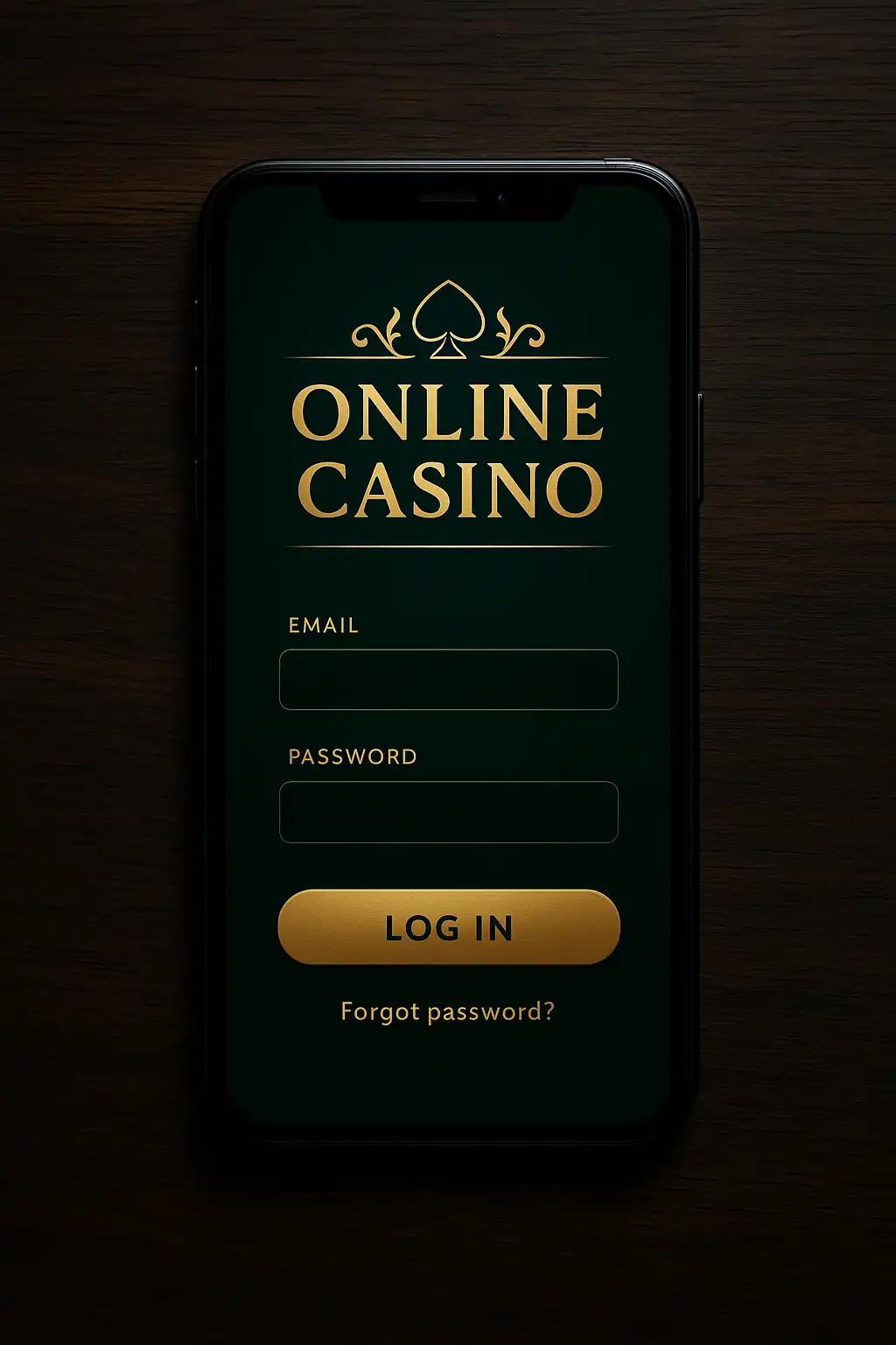 Écran de connexion du casino en ligne MafiaCasino sur mobile