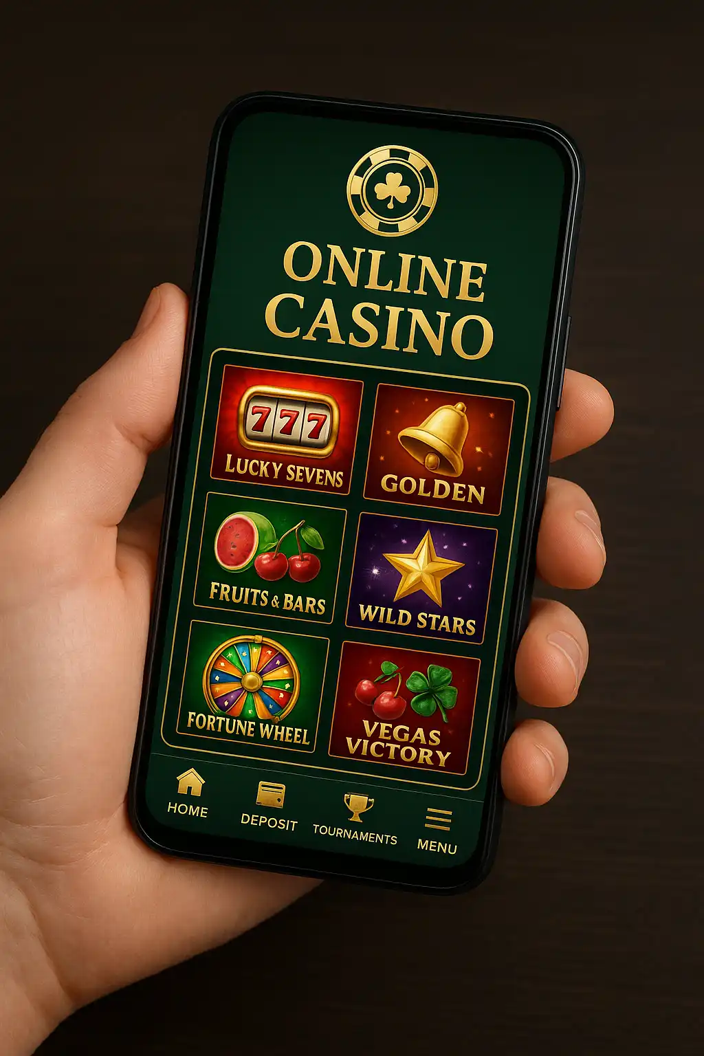 Casino en ligne MafiaCasino affiché sur un smartphone